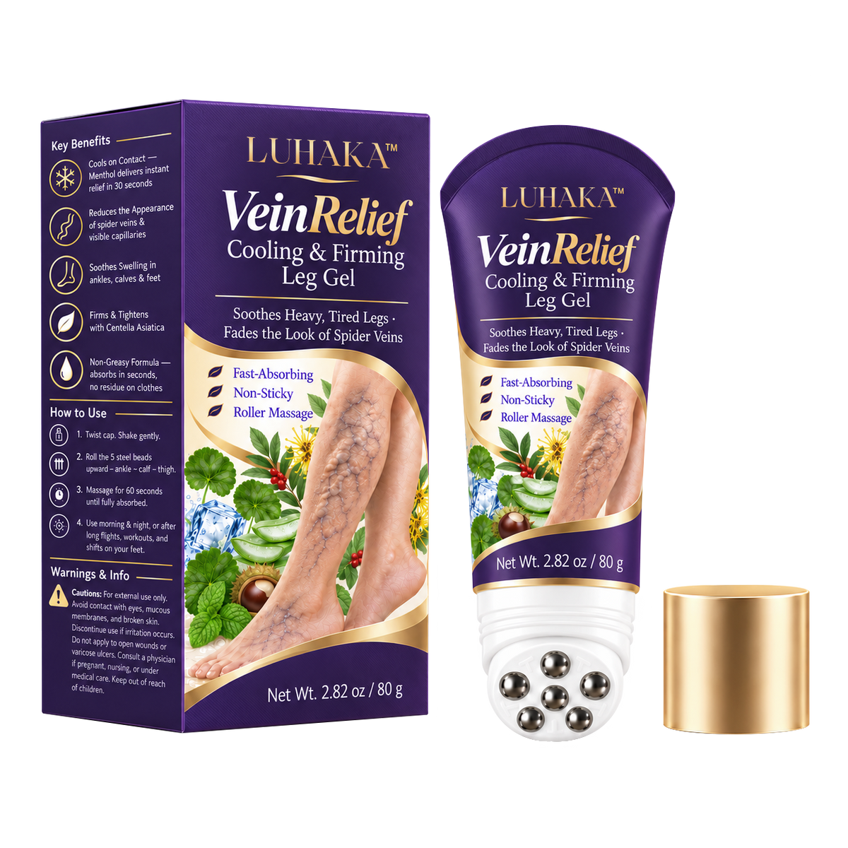 LUHAKAβ’ VeinRelief Cooling Herbal Leg Gel