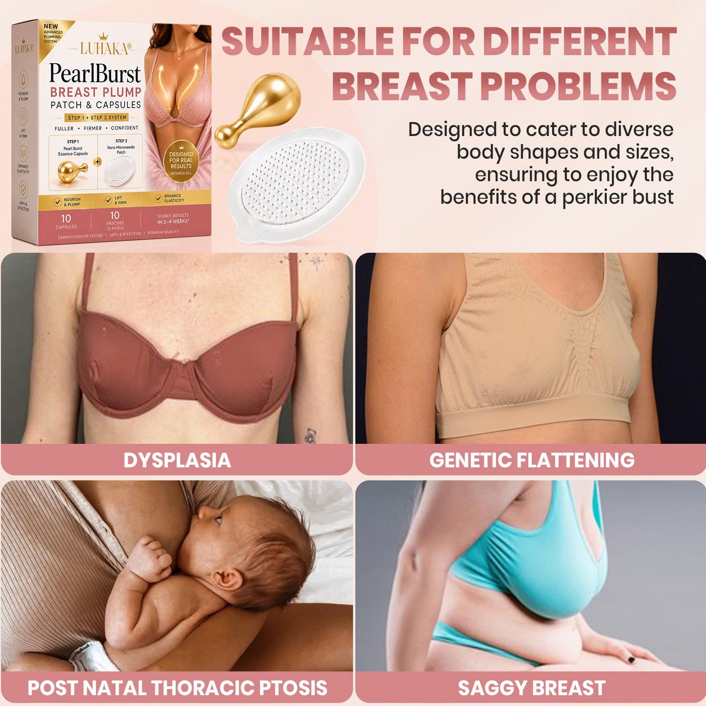 Luhaka® PearlBurst Breast Plump Patch & Capsules 💎🔥