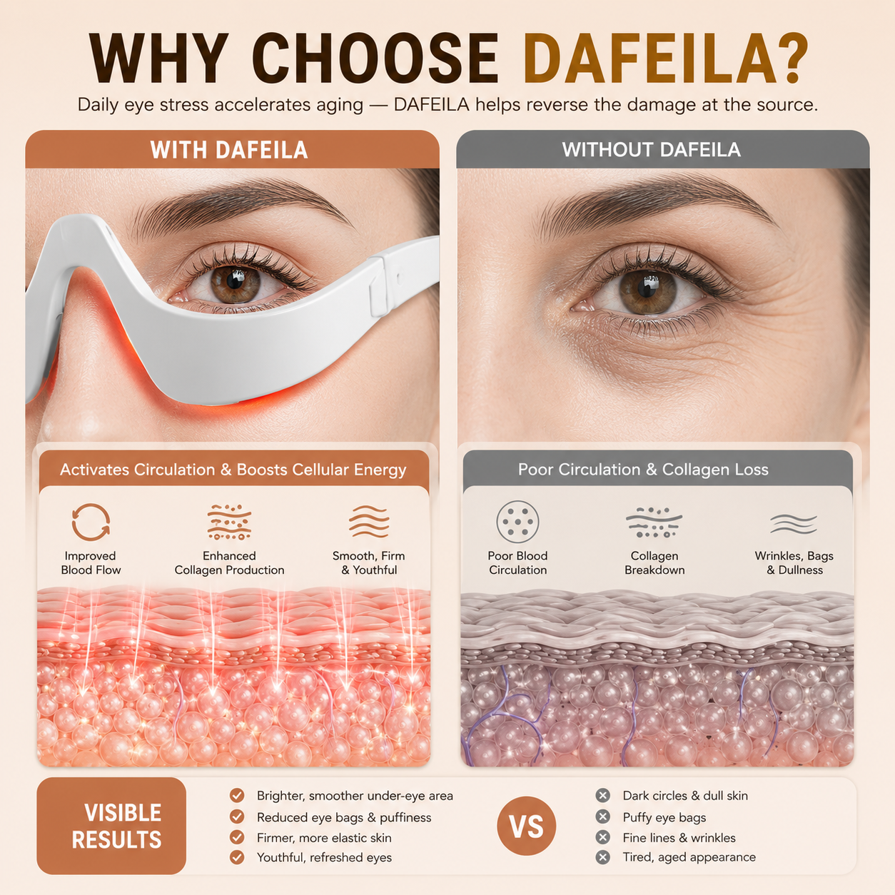 Dafeila® EMS Microcurrent Eye Massager
