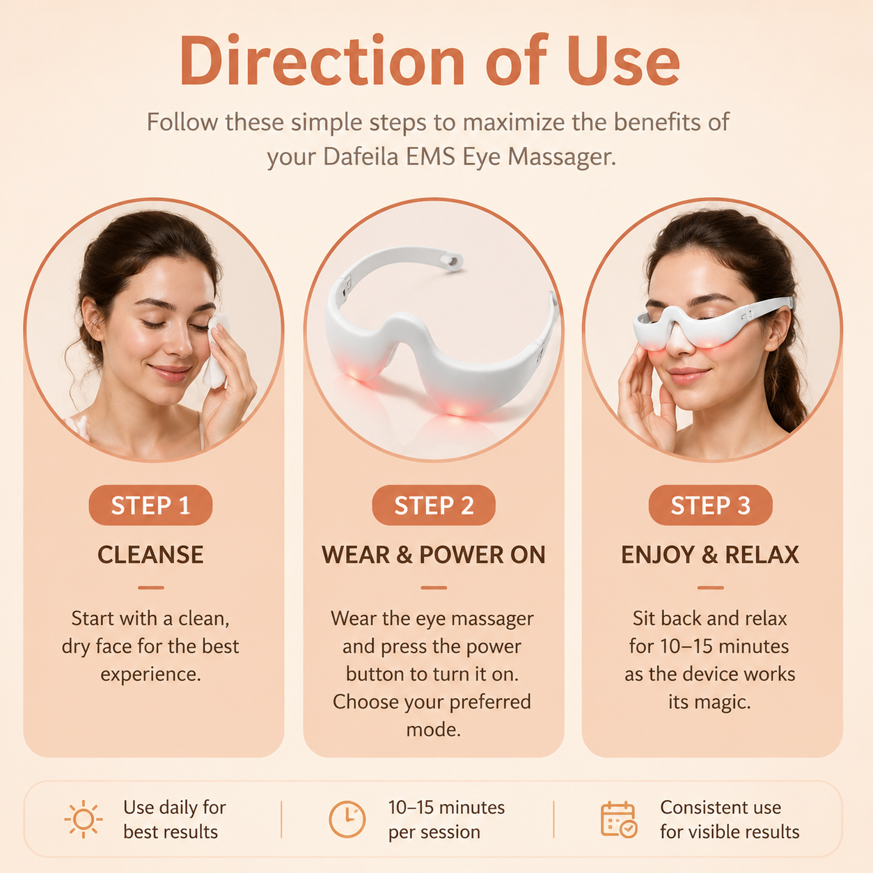 Dafeila® EMS Microcurrent Eye Massager