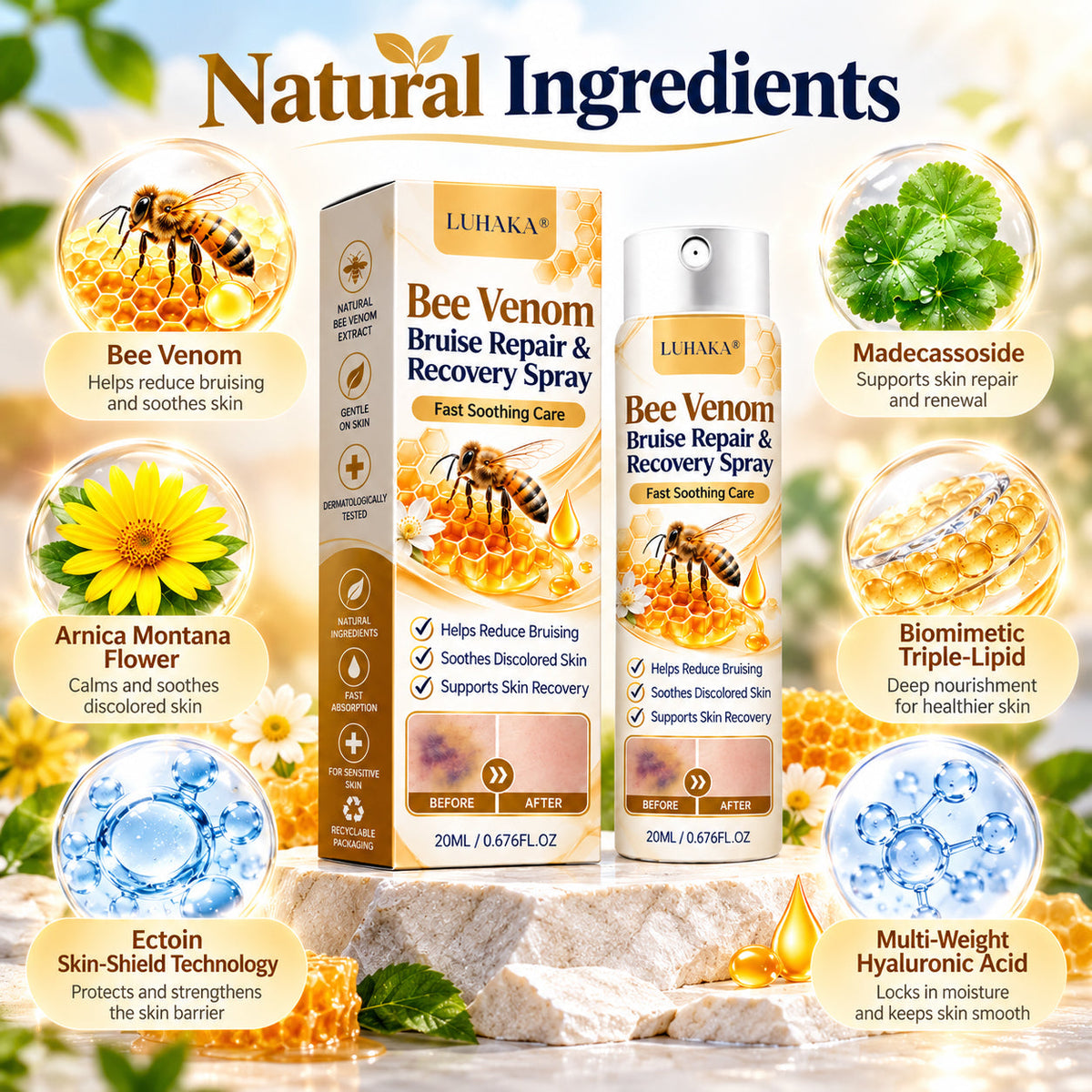 LUHAKA® Bee Venom Bruise Repair & Recovery Spray