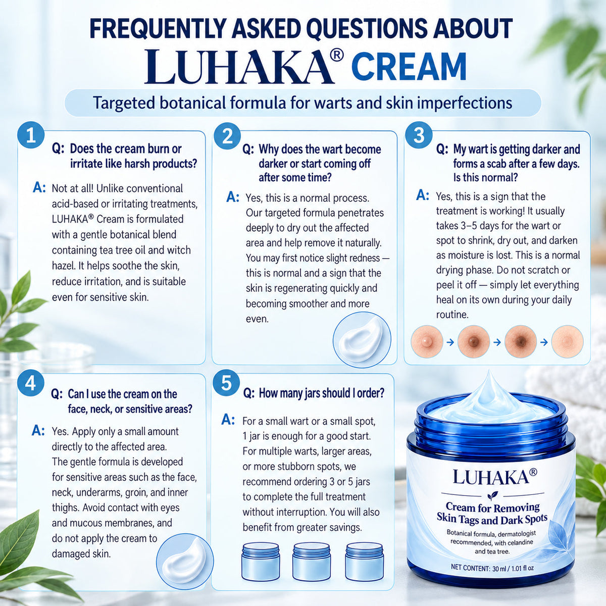 LUHAKA® Cream for Removing Skin Tags and Dark Spots
