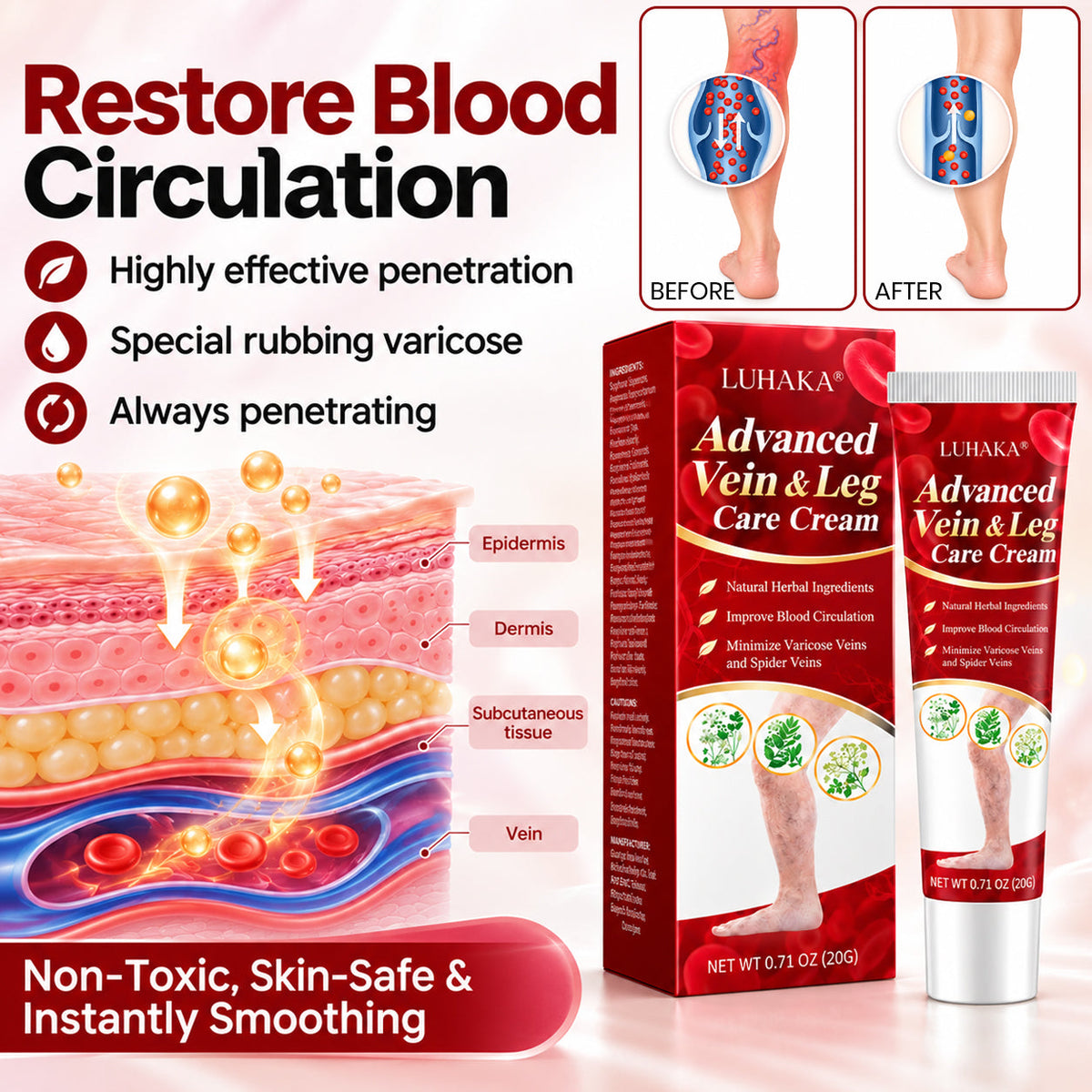 LUHAKA®Advanced Vein & Leg Care Cream