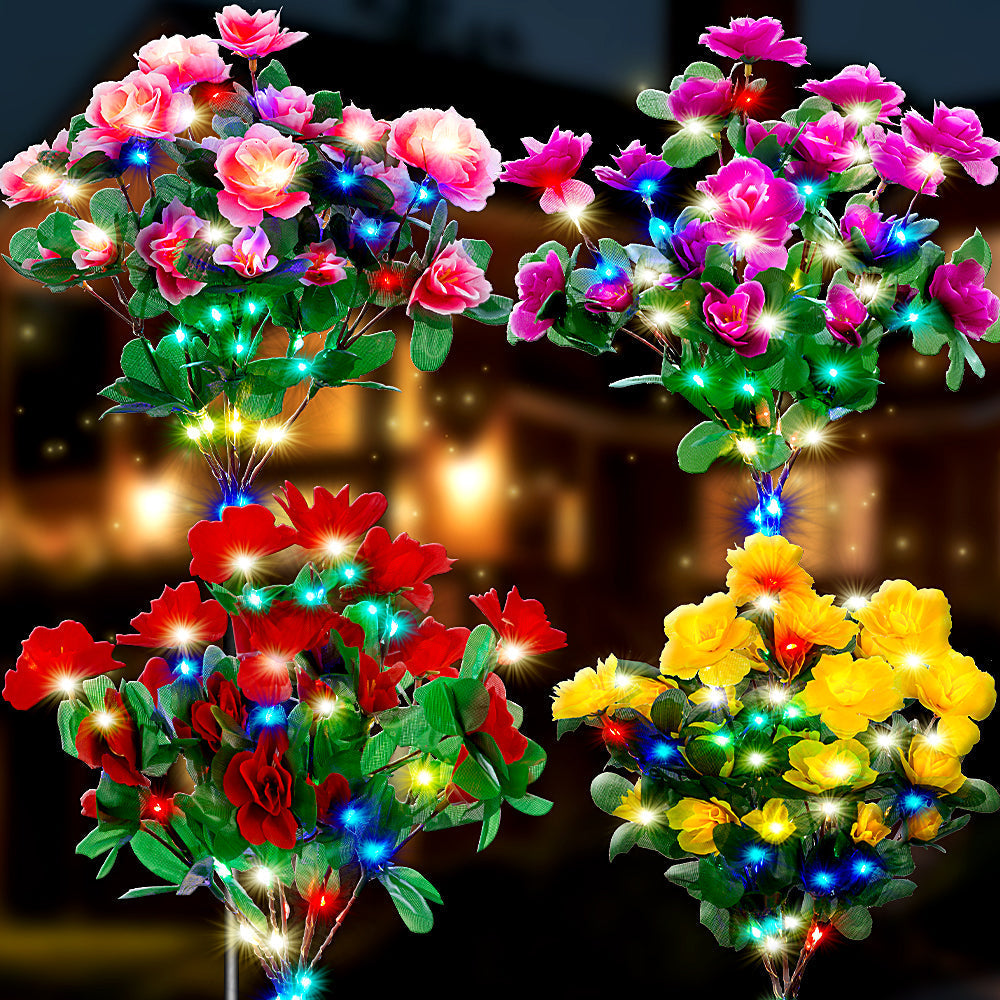 🌸✨ EverGlow Memorial Garden Bloom Lights – Featuring Ultra-Realistic Artificial Petals, Solar-Powered & Weatherproof🏡🌪️