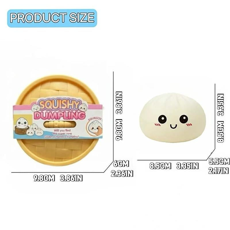 Glitter Dumpling Squishy Steamer Blind Box Surprise Squeeze Fun