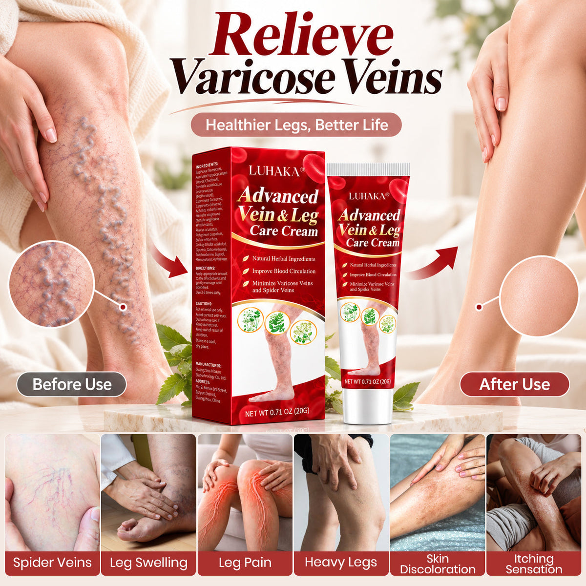 LUHAKA®Advanced Vein & Leg Care Cream