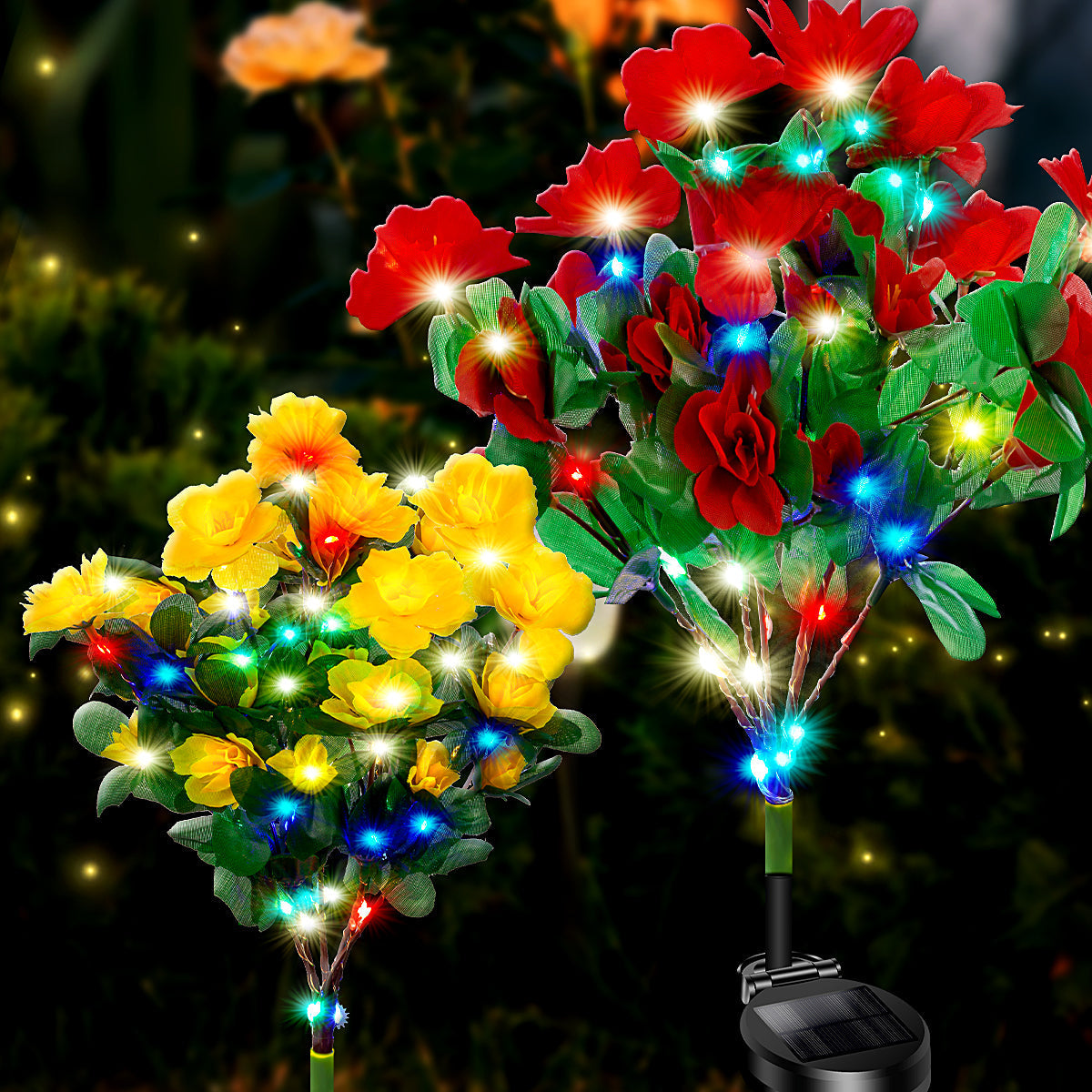 🌸✨ EverGlow Memorial Garden Bloom Lights – Featuring Ultra-Realistic Artificial Petals, Solar-Powered & Weatherproof🏡🌪️