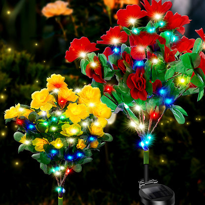 🌸✨ EverGlow Memorial Garden Bloom Lights – Featuring Ultra-Realistic Artificial Petals, Solar-Powered & Weatherproof🏡🌪️