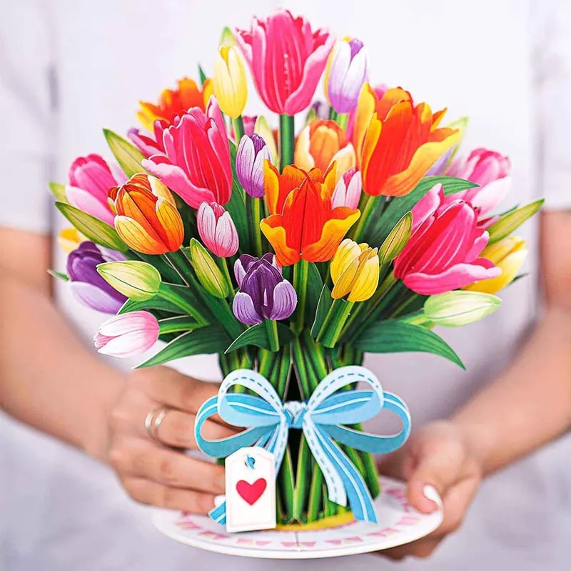 🌸 3D Forever Flower Pop Up Card for Mother’s Day Jumbo Size