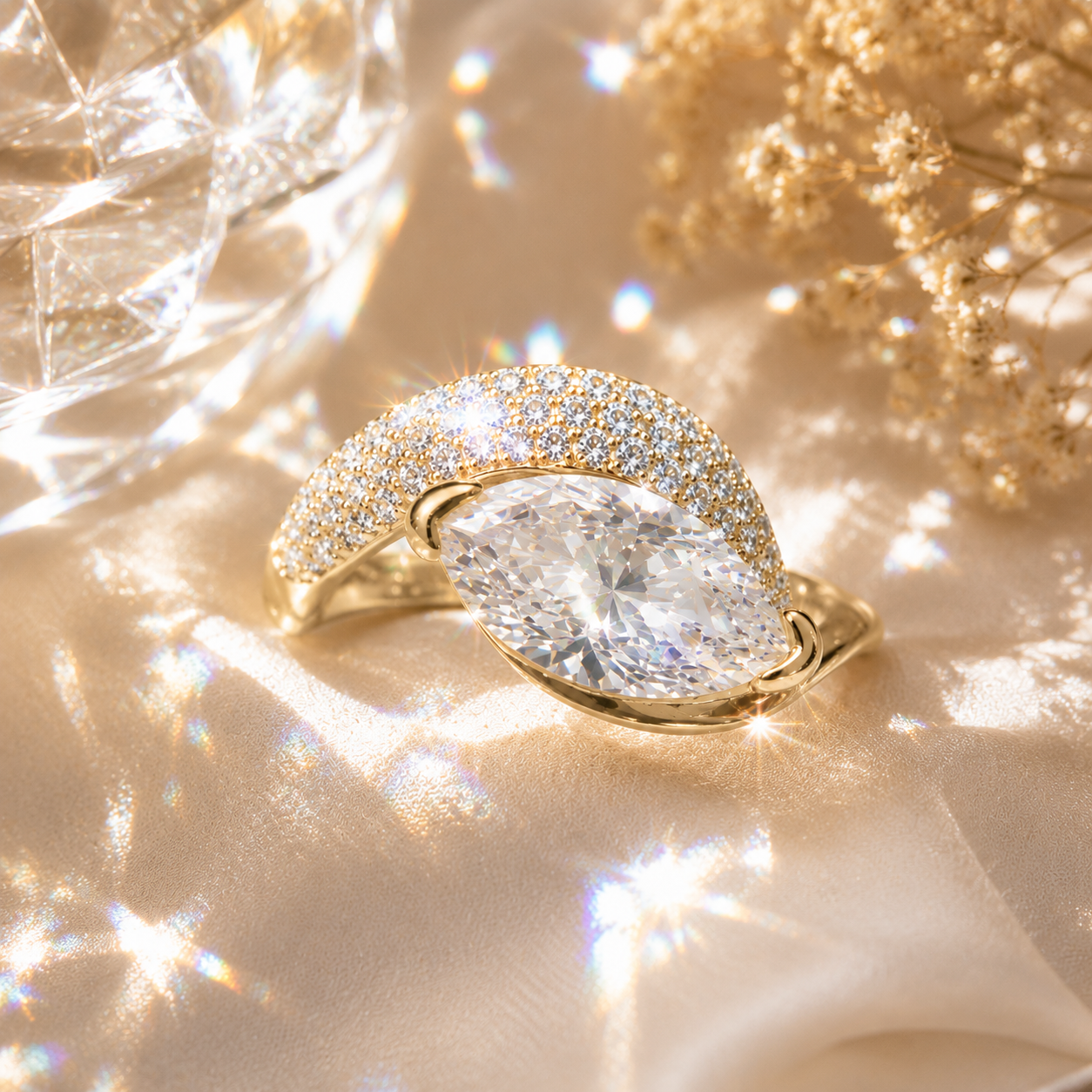 The Sculpted Marquise Diamond Ring