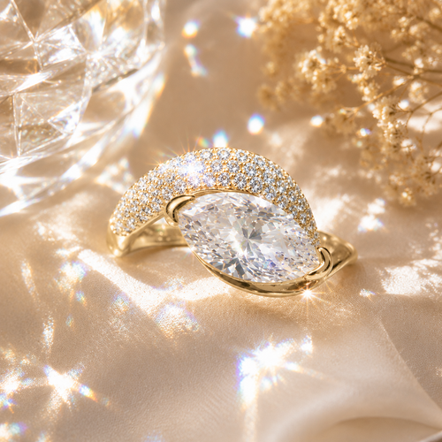 The Sculpted Marquise Diamond Ring