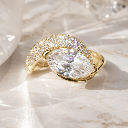The Sculpted Marquise Diamond Ring