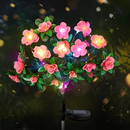 🌸✨ EverGlow Memorial Garden Bloom Lights – Featuring Ultra-Realistic Artificial Petals, Solar-Powered & Weatherproof🏡🌪️