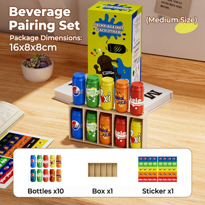 Baby Memory Matching Game, 10 Drink Bottle Pairs Toy, Color Recognition & Cognitive Development, Interactive Parent-Child Fun Activity