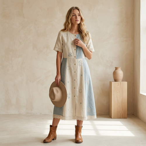 The Linen Blend Dress