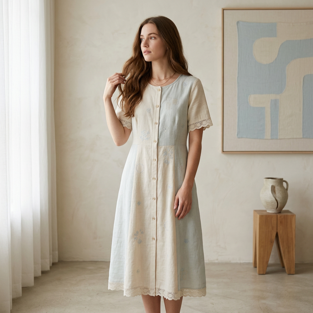 The Linen Blend Dress