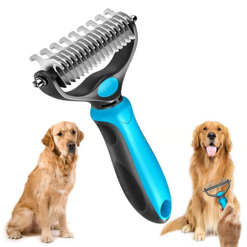 Pet Grooming Brush-Double Sided Hurtless Shedding