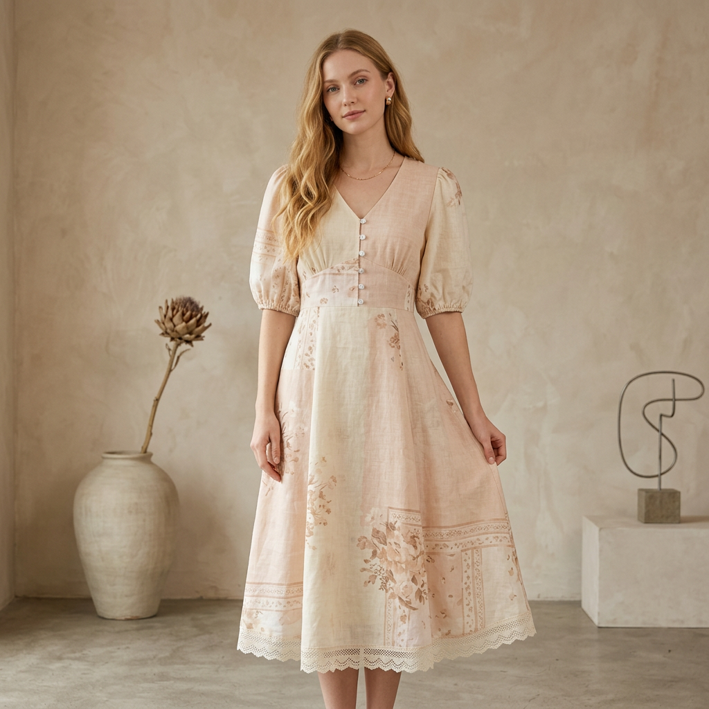 The Linen Patchwork Dress – Artisan Collection