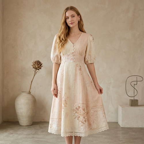 The Linen Patchwork Dress – Artisan Collection