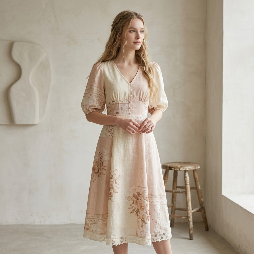 The Linen Patchwork Dress – Artisan Collection