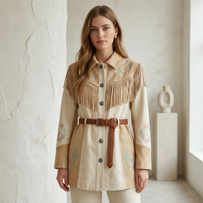 The Western Heritage Piece – Suede & Embroidery