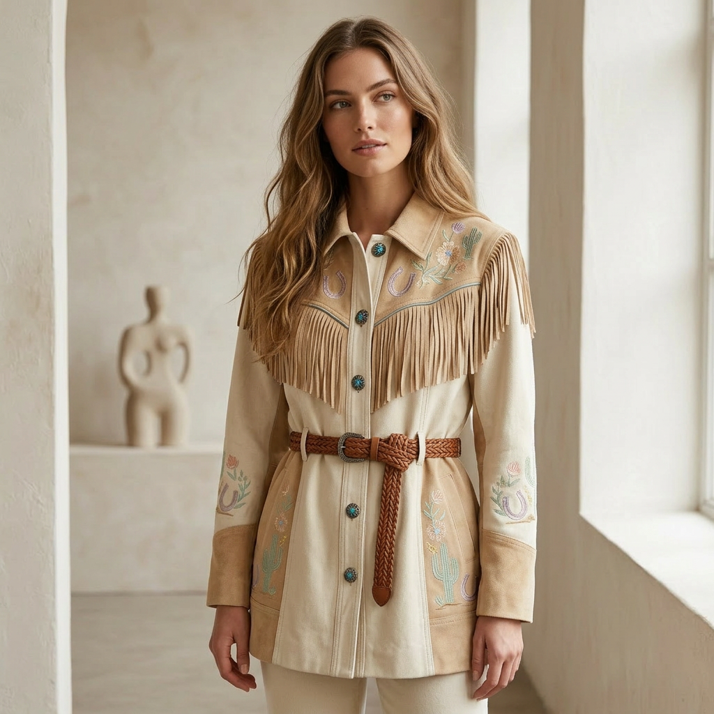 The Western Heritage Piece – Suede & Embroidery