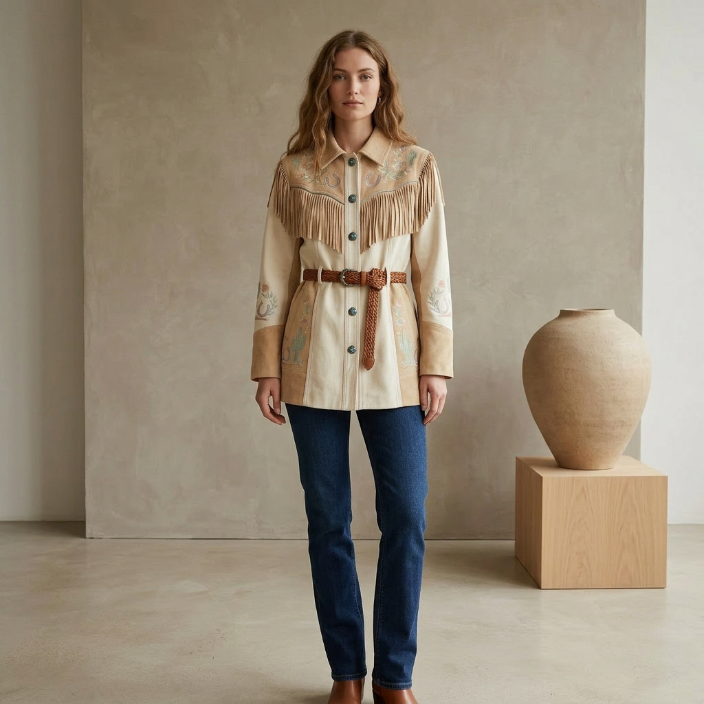 The Western Heritage Piece – Suede & Embroidery
