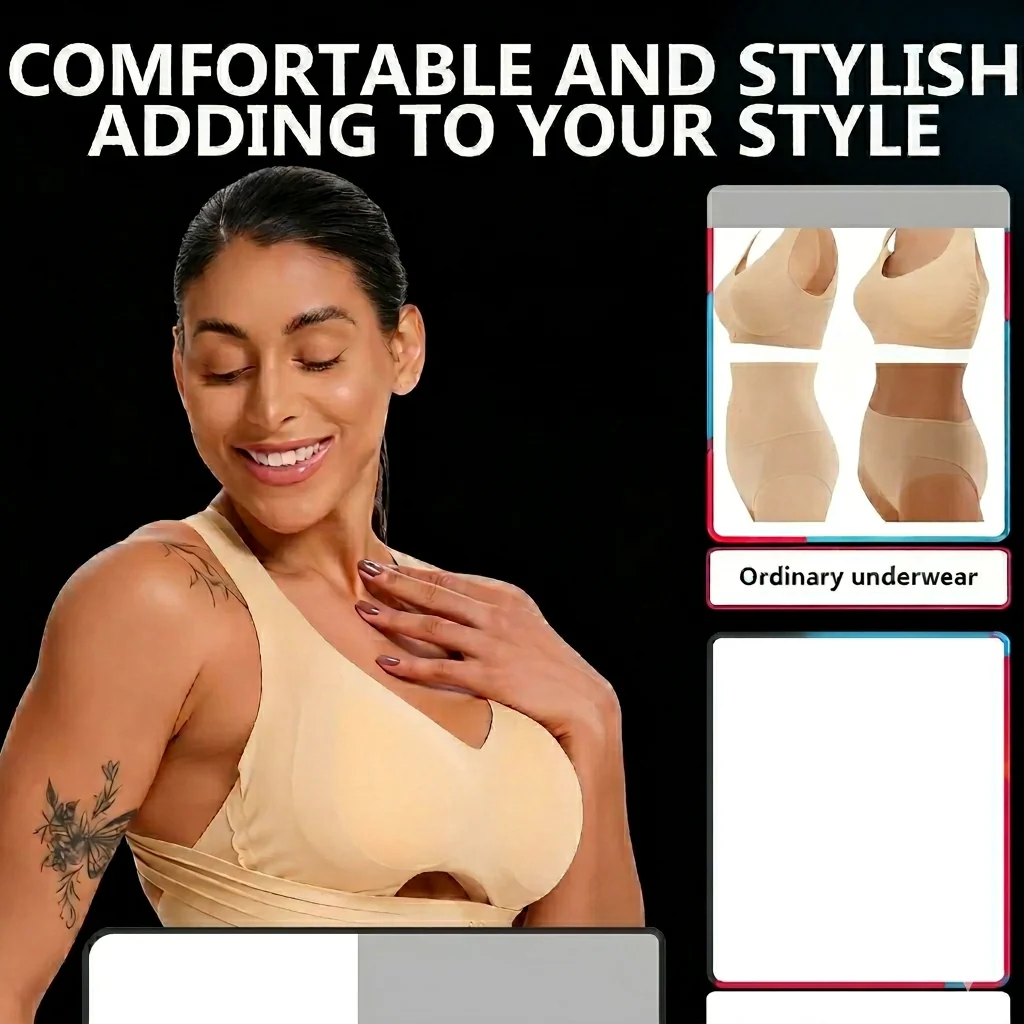 【Postural correction 】"Organic Modal Seamless Posture Bra THE PT-APPROVED BRA THAT INSTANTLY ALIGNS YOUR SHOULDERS & SPINE!RELIEVE YOUR PAIN