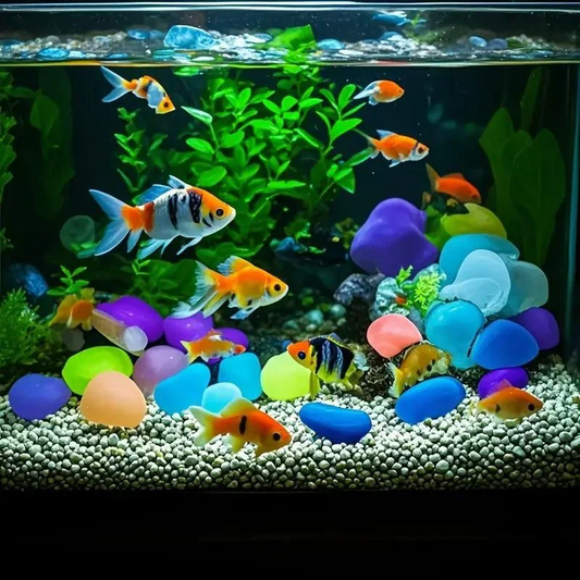 🥳 Glow-in-Dark Pebbles – Vibrant multicolor, eco-friendly resin. Safe for kids & pets