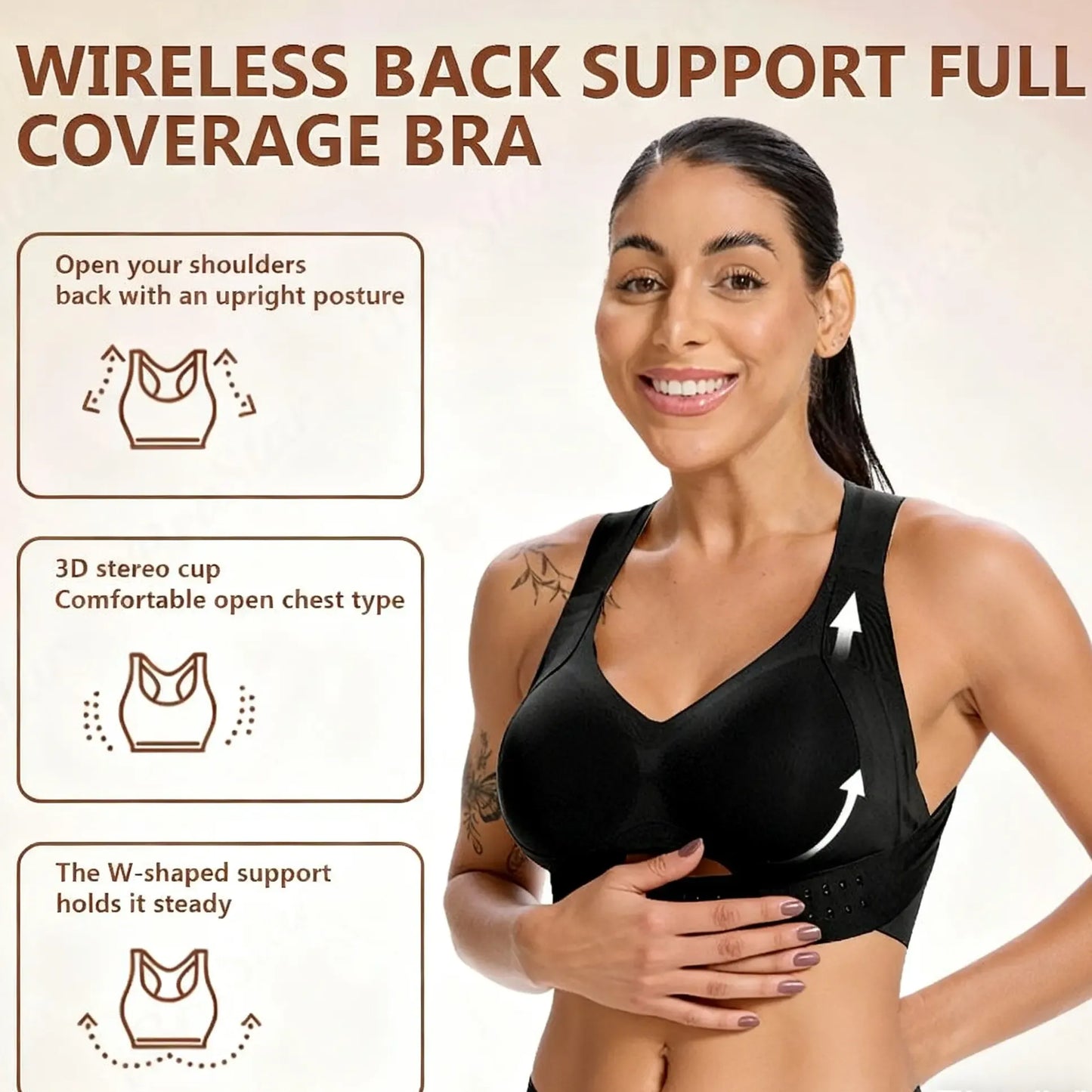 【Postural correction 】"Organic Modal Seamless Posture Bra THE PT-APPROVED BRA THAT INSTANTLY ALIGNS YOUR SHOULDERS & SPINE!RELIEVE YOUR PAIN
